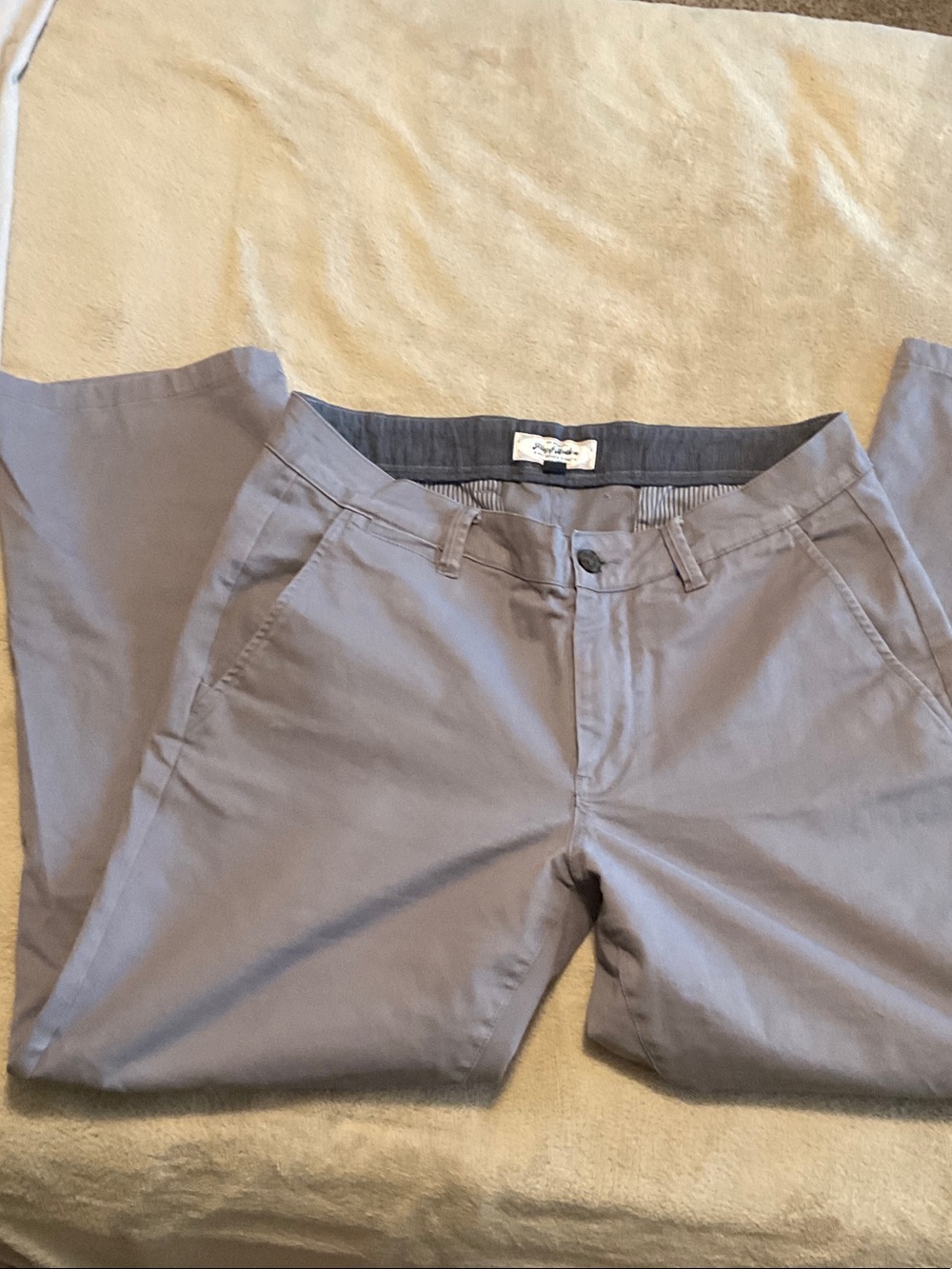 Men's Light Gray Casual Chino Pants (32x30)